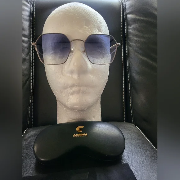 Carrera Gun Metal Blue Silver Sunglasses - Picture 2 of 5